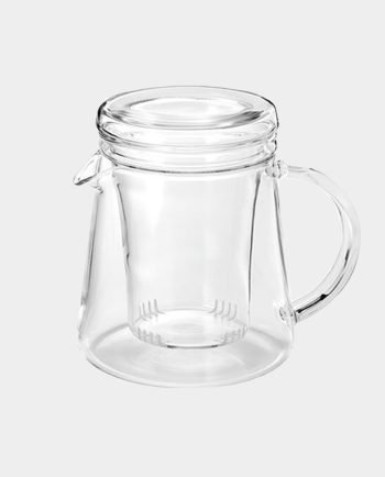 Theekan van glas met filter