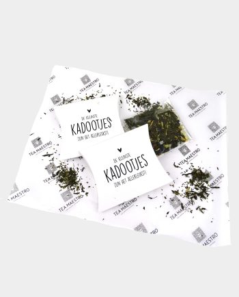 Cadeaubox Kadootjes gondeldoosje met groene of zwarte thee